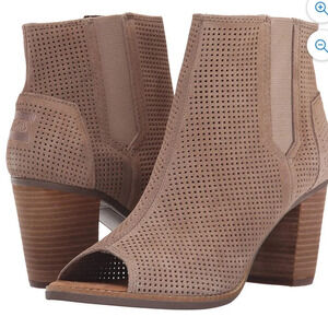 Toms Womens Majorca Peep Toe Mid-Calf Fashion Boots